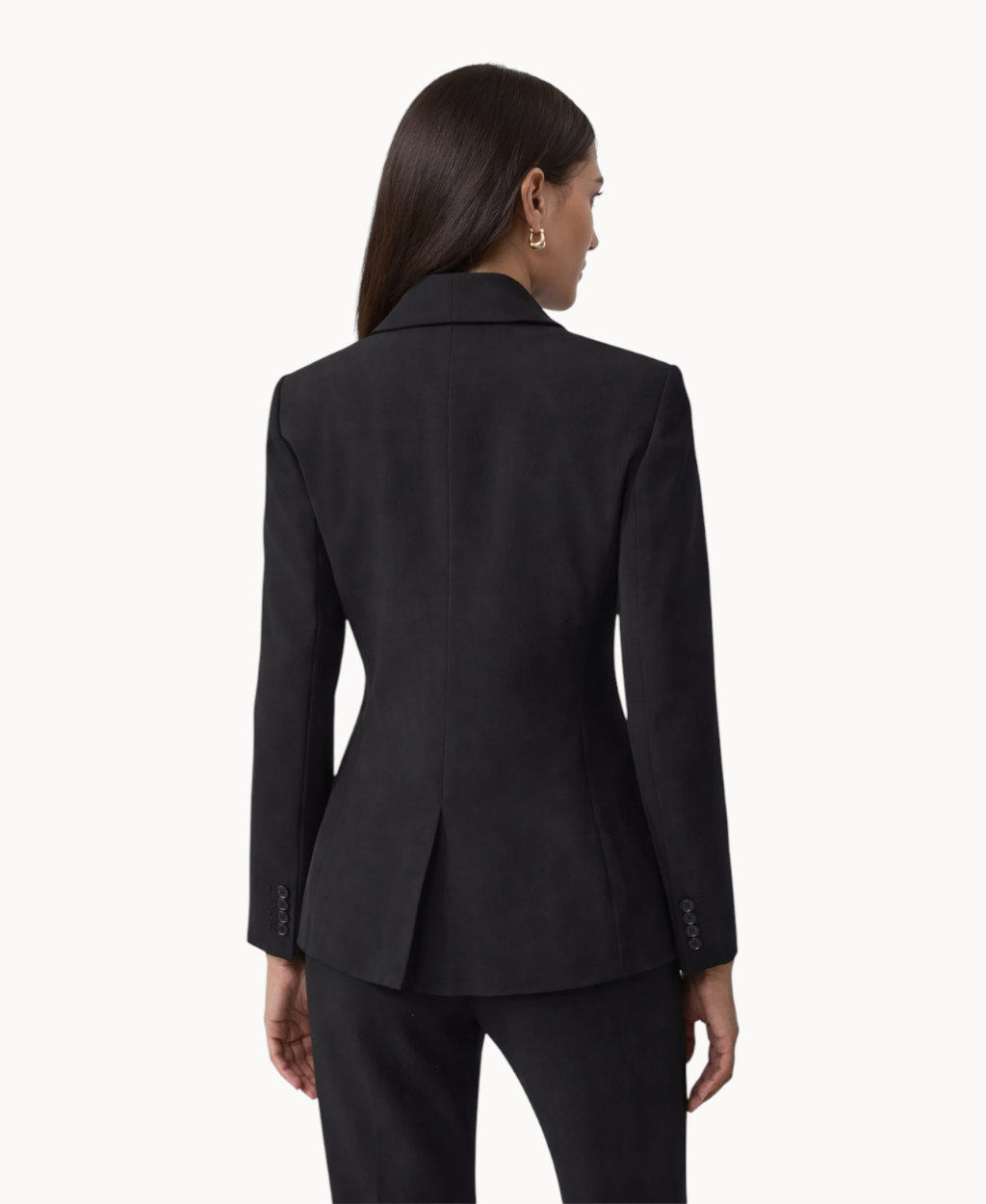 petite-straight-fit-shawl-collar-blazer-for-women-long-sleeves-button-cuffs-single-button-front-closing